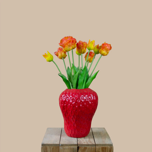 Real touch kunsttulp (5 stuks) - The Tulip Statement - Zijden Papegaai bloemen - 40cm